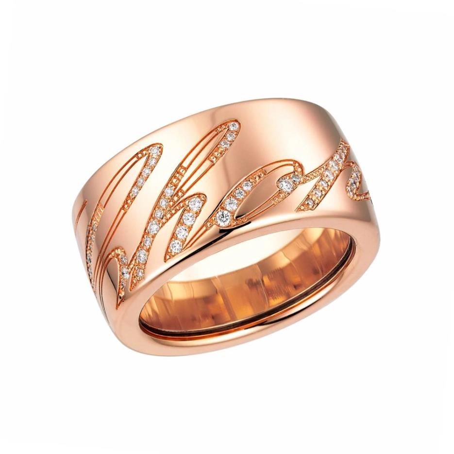 Argolla Chopardissimo con Diamantes Oro Rosa Talla 52