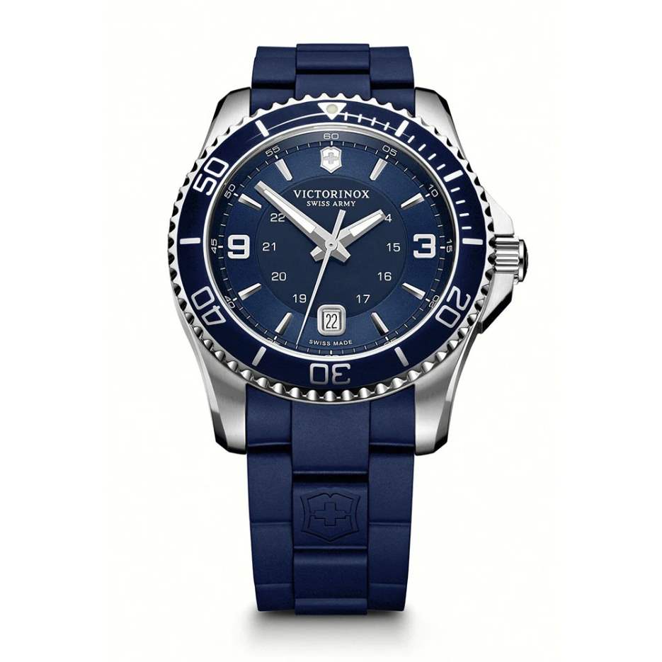 Reloj Maverick Large 43mm Látex Esfera Azul