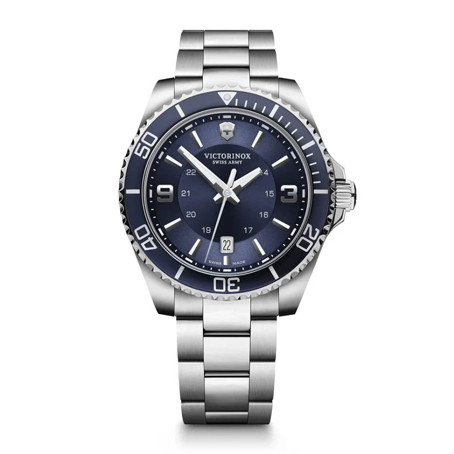 Reloj Maverick Large 43mm Acero y Azul