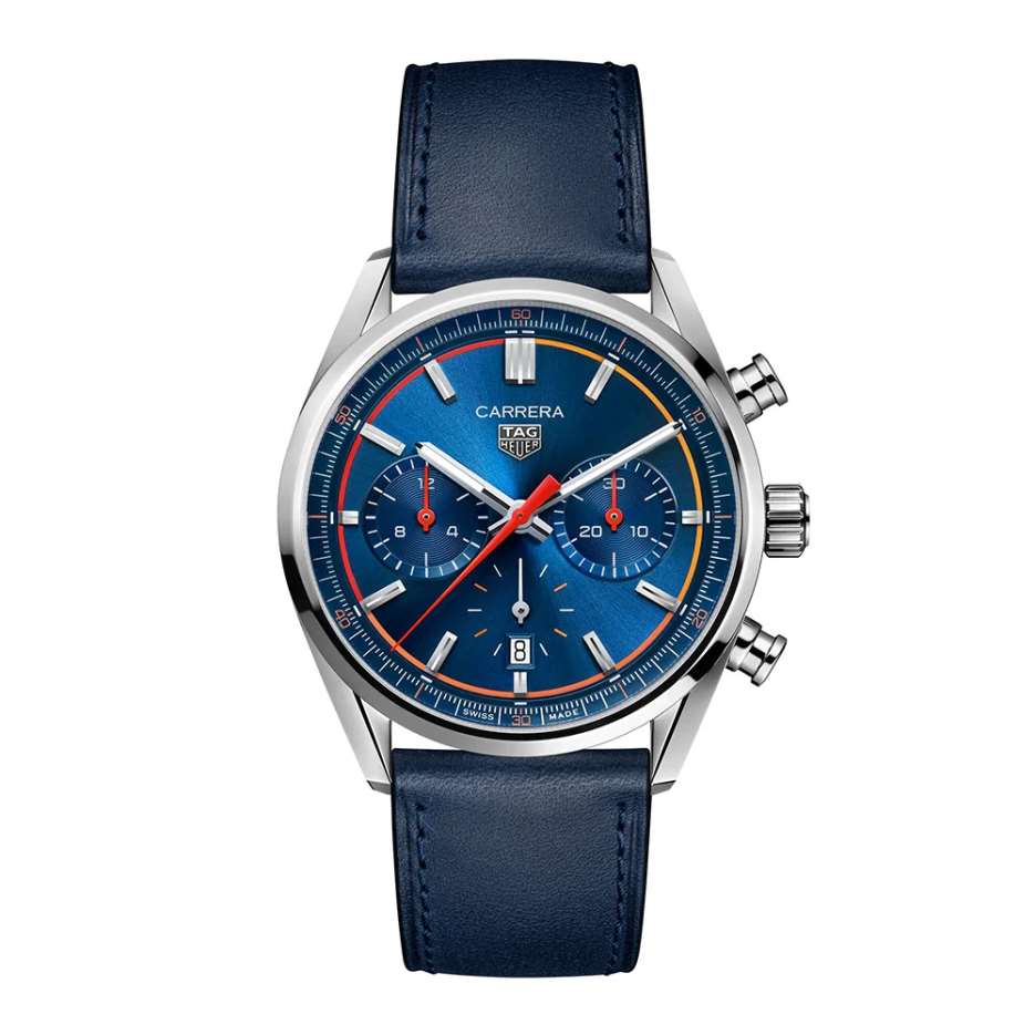 Reloj Carrera Automático 42mm Cuero Azul