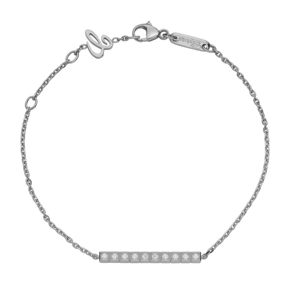 Pulsera Ice Cube Oro Blanco con 20 Diamantes