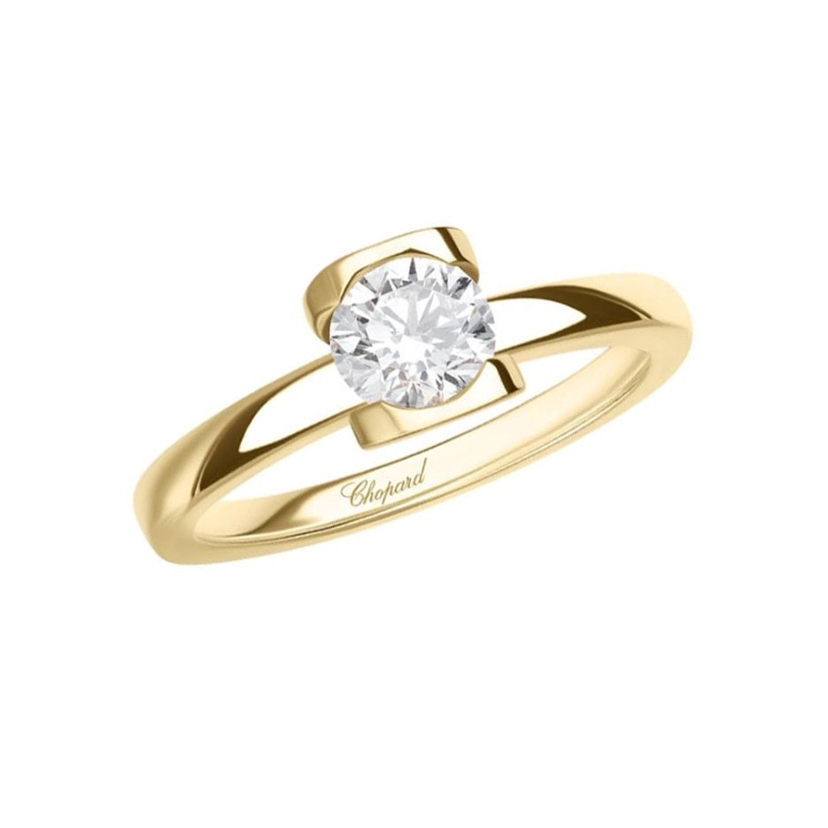 Anillo For Love Unique Piece Oro Amarillo con Diamante Redondo