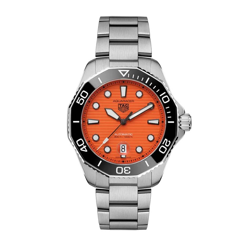 Reloj Aquaracer Automático 43mm Acero Esfera Naranja