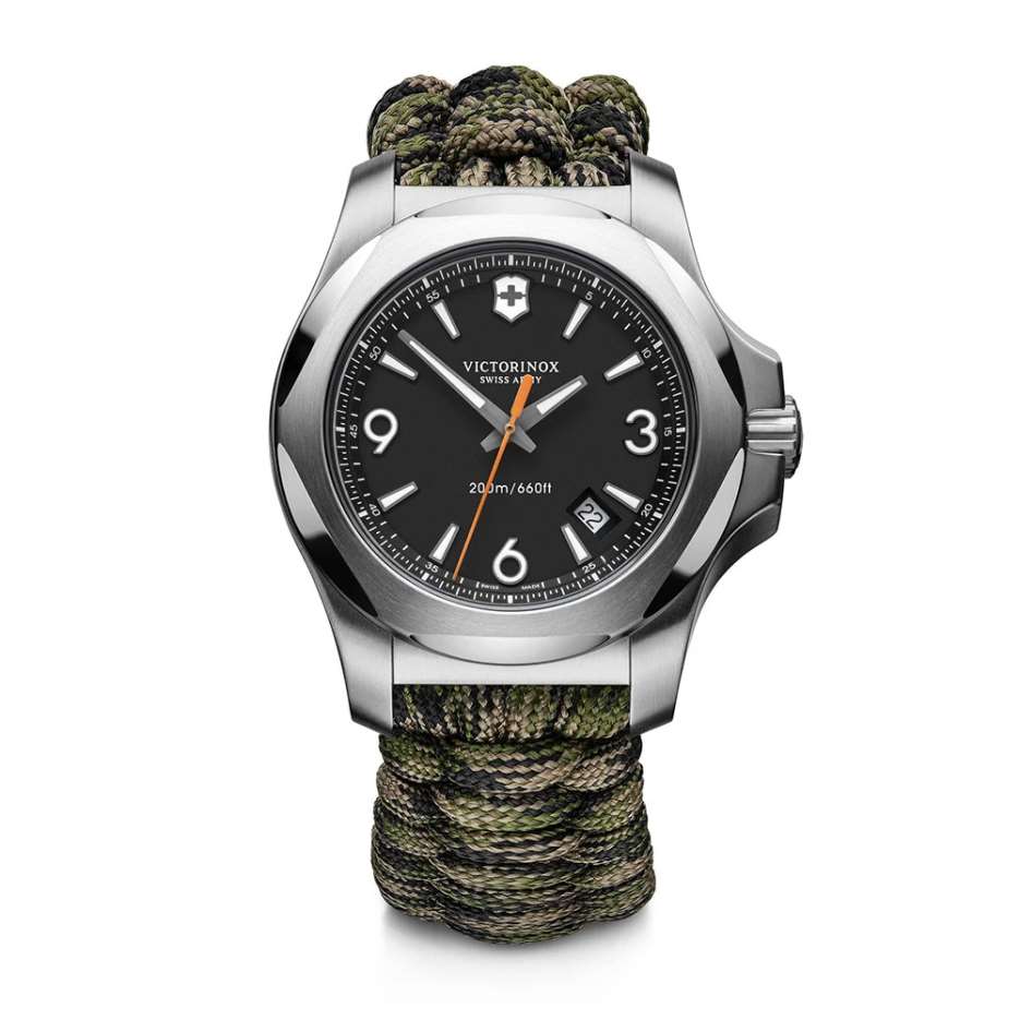 Reloj INOX Paracord 43mm Acero y Paracord Camuflado