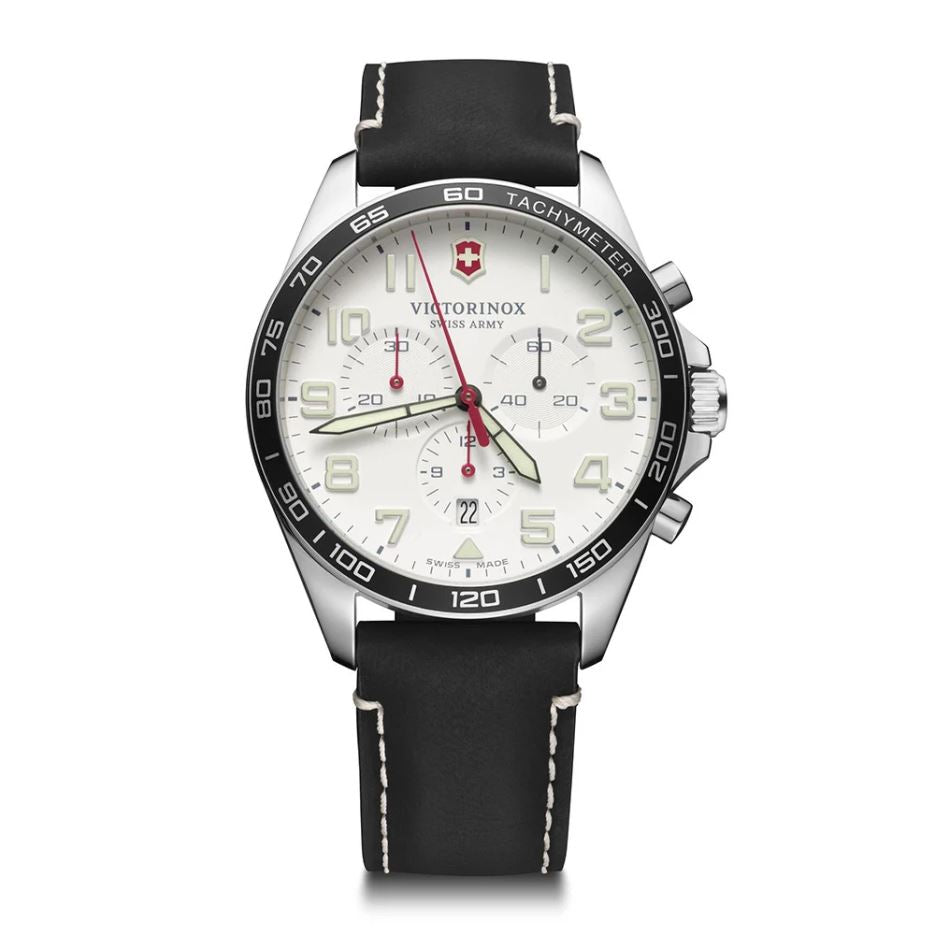 Reloj FieldForce Cronógrafo 42mm Cuero Esfera Blanca