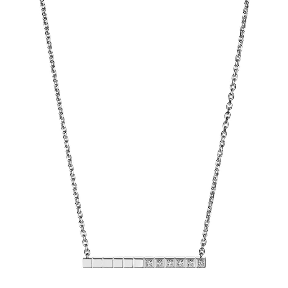 Gargantilla Ice Cube Oro Blanco con 6 Diamantes