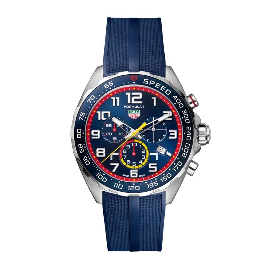 Reloj Formula 1 Red Bull Racing Edición Especial Cronógrafo Cuarzo 43mm Latex Azul