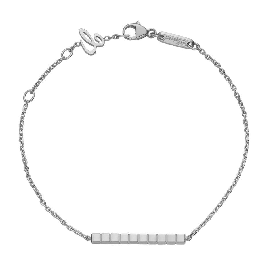 Pulsera Ice Cube Oro Blanco Barra