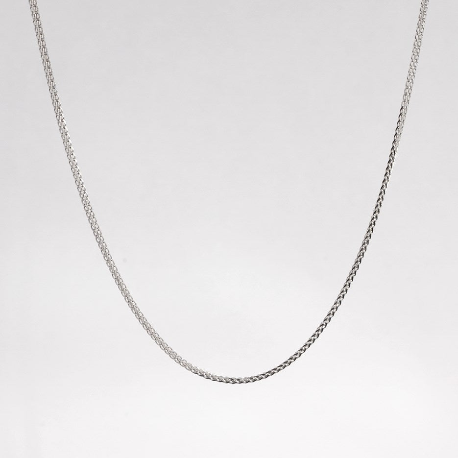 Cadena Franco Mini en Oro Blanco