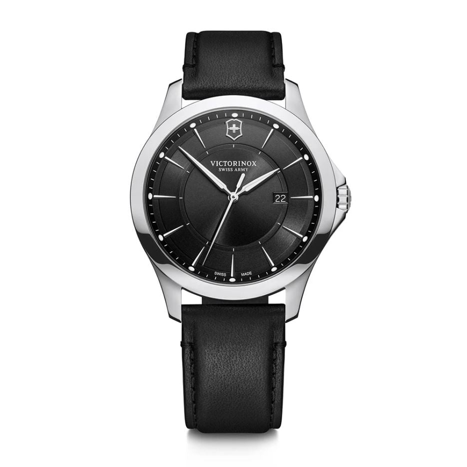 Reloj Alliance Cuarzo 40mm Cuero Negro