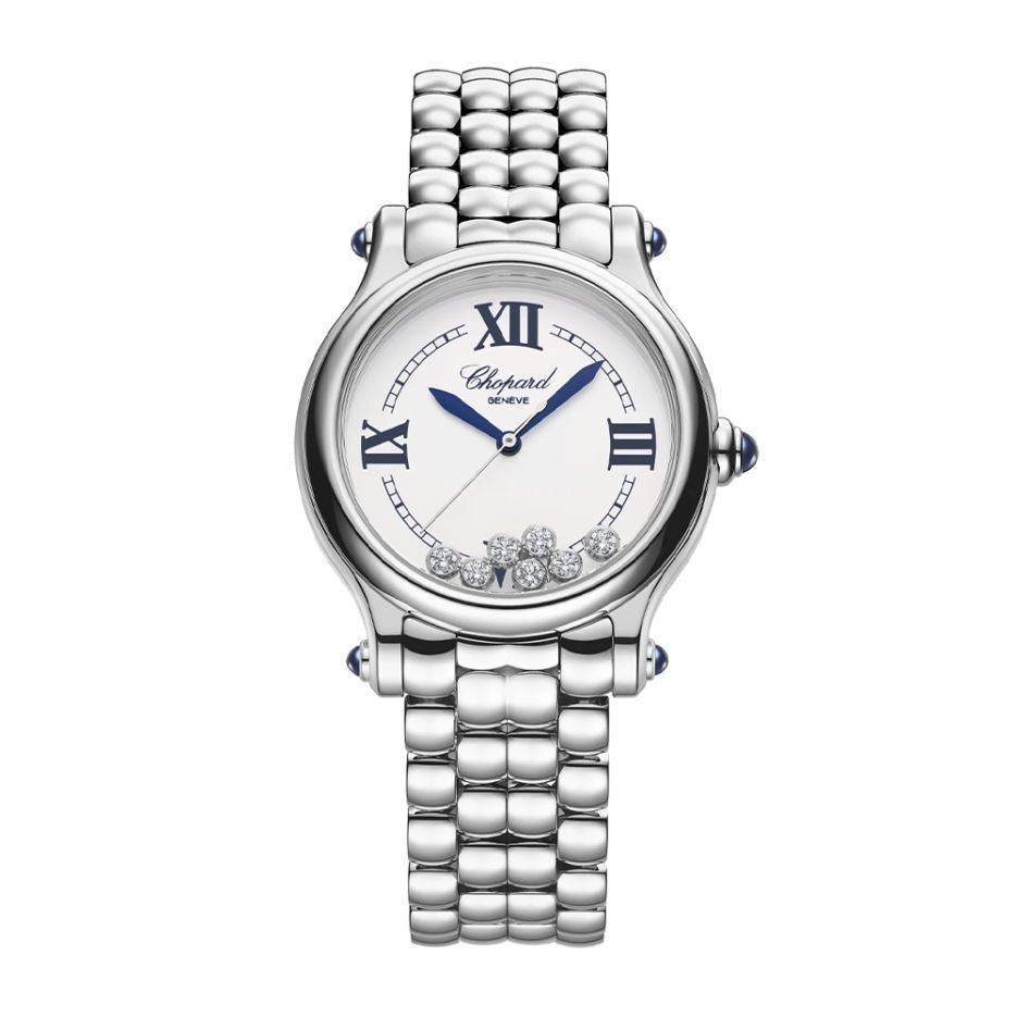 Reloj Happy Sport Automático 33mm Diamantes y Zafiros Acero
