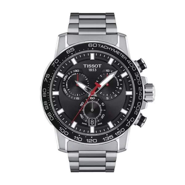reloj tissot supersport cronógrafo acero y negro T1256171105100