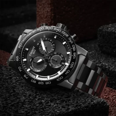 reloj tissot supersport cronógrafo acero negro T1256173305100