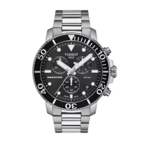 reloj tissot seastar 1000 acero negro T1204171105100