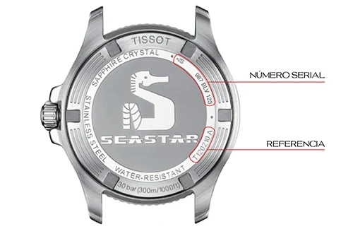 reloj Tissot número serial y referencia