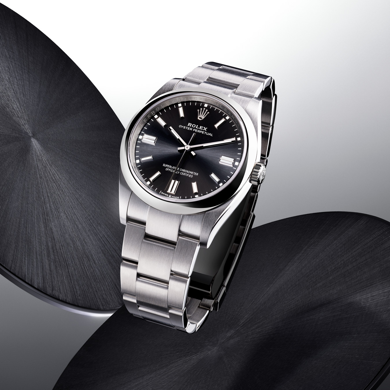 Oyster Perpetual Oystersteel tablero negro