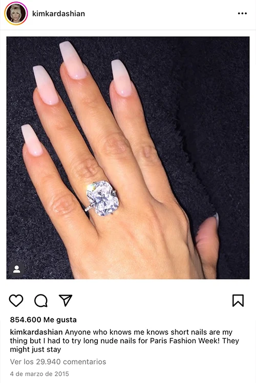 anillos de compromiso más famosos - Kim Kardashian
