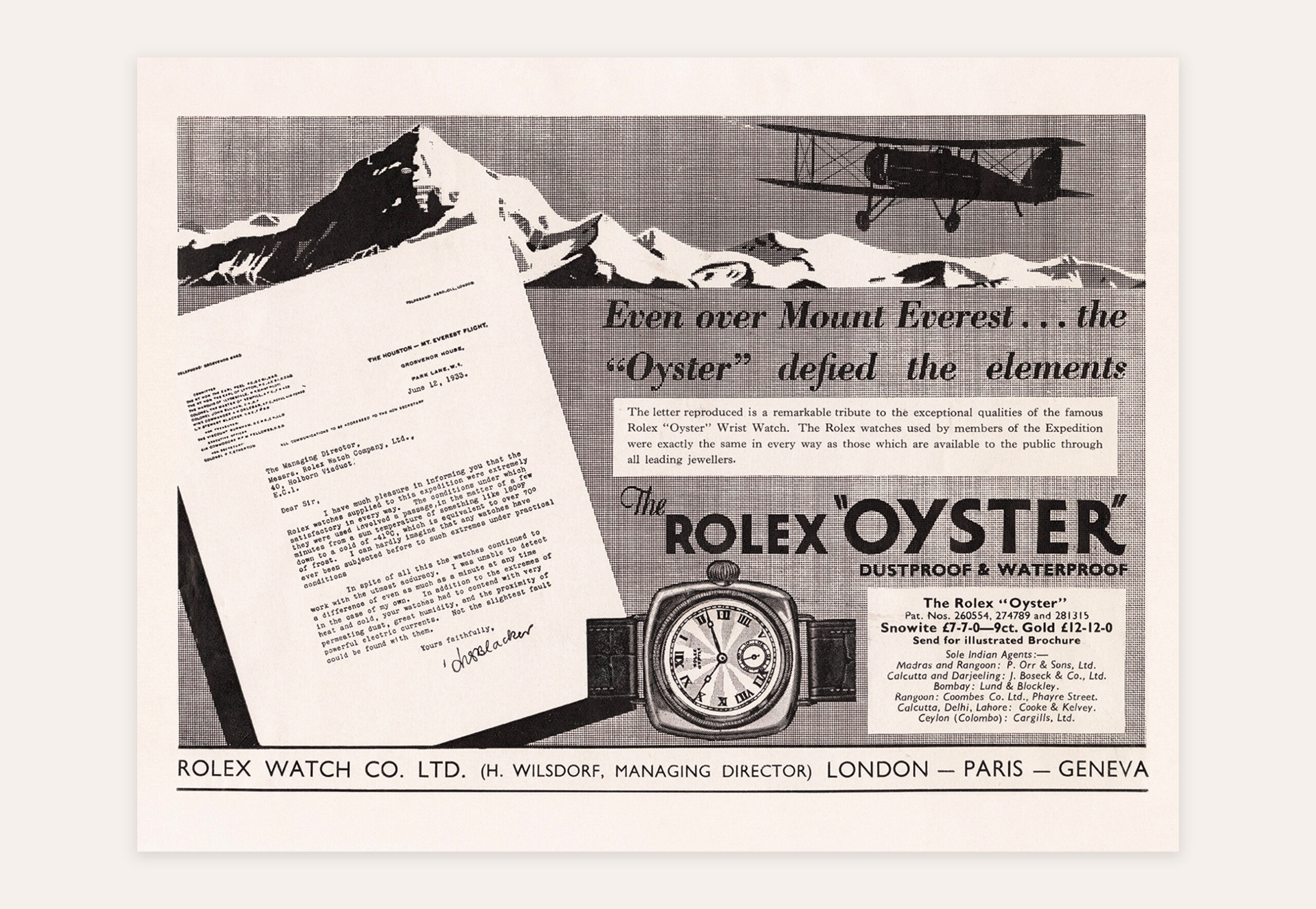 Publicidad antigua Rolex Oyster Air-King