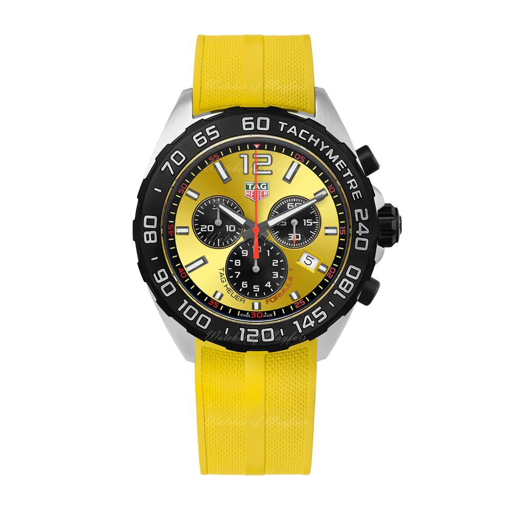 Reloj Tag Heuer Formula 1 Cron grafo Amarillo Cuarzo Latex