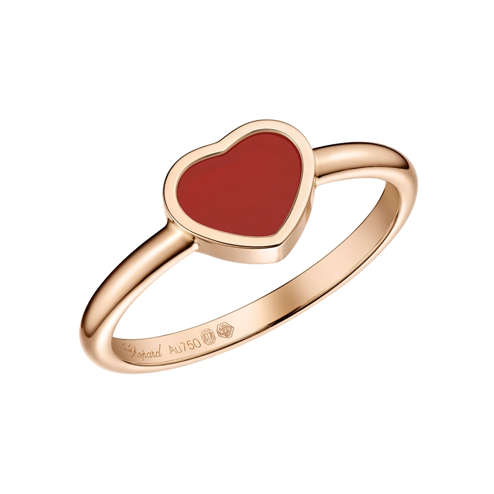 Anillo Chopard Happy Hearts Rojo Oro Rosa Joyer a Inter