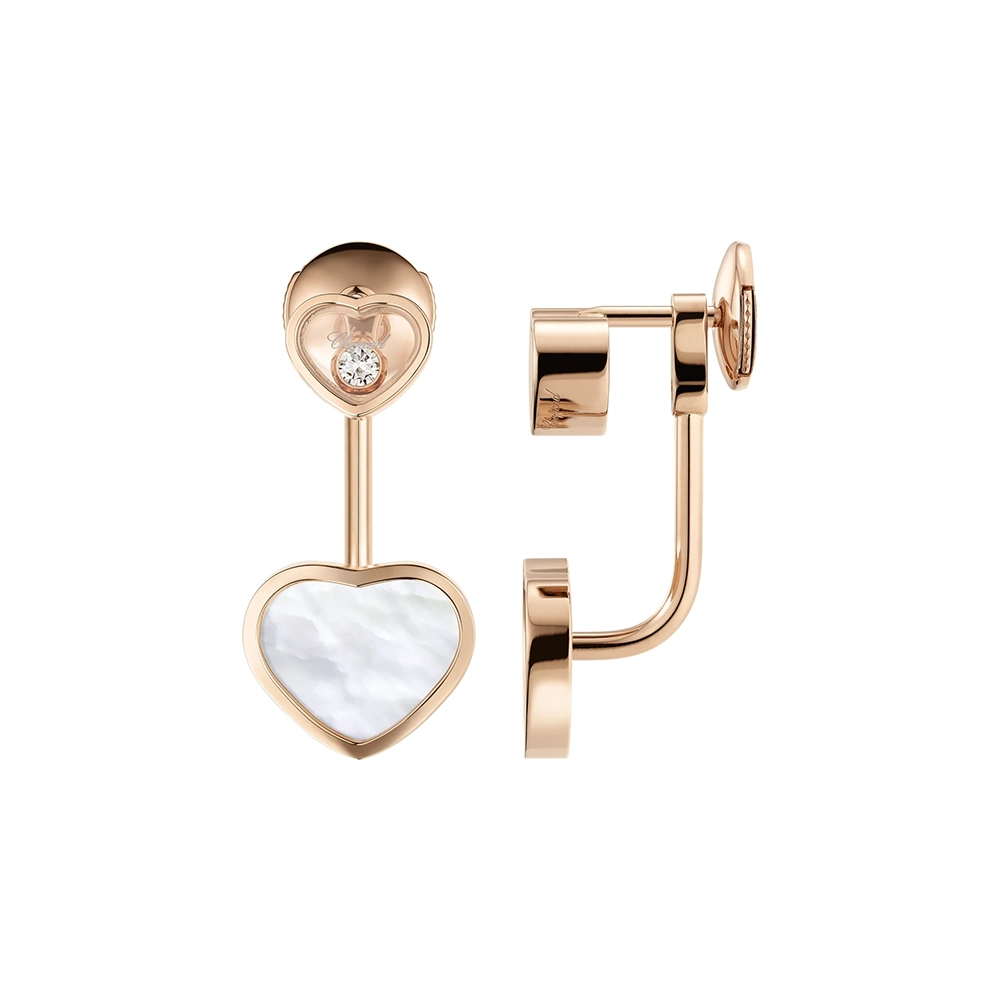 Pendientes Chopard Happy Hearts Diamantes Oro Rosa Joyer a Inter